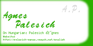 agnes palesich business card